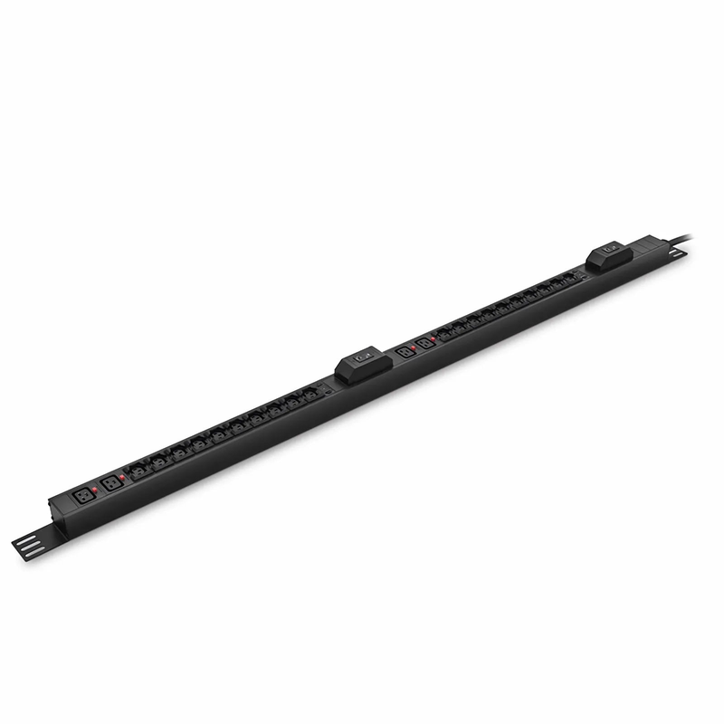 7.36kW Single-Phase 32A/230V Basic Rack PDU, 20 x C13 & 4 x C19 Outlets, IEC309 32A 2P + E Plug, 10ft Cord, 0U Vertical