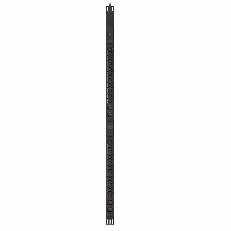 7.36kW Single-Phase 32A/230V Basic Rack PDU, 20 x C13 & 4 x C19 Outlets, IEC309 32A 2P + E Plug, 10ft Cord, 0U Vertical