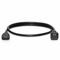 2ft (0.6m) IEC60320 C14 to IEC60320 C13 Heavy-Duty 14AWG 250V/15A Power Extension Cord, Black