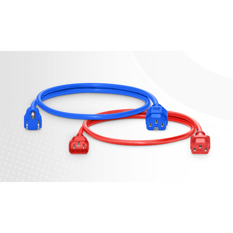 10ft (3m) IEC60320 C14 to IEC60320 C15 14AWG 250V/15A Power Cord, Black