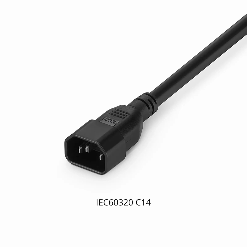 10ft (3m) IEC60320 C14 to IEC60320 C15 14AWG 250V/15A Power Cord, Black