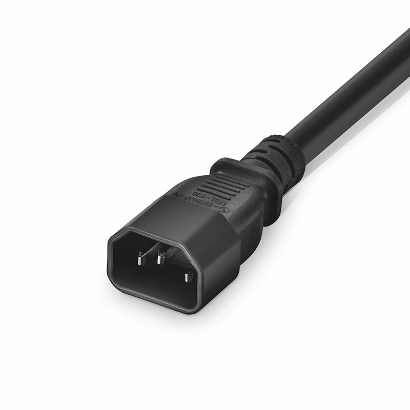 5ft (1.5m) IEC60320 C14 to IEC60320 C21 Heavy-Duty 14AWG 250V/15A Power Cord, Black