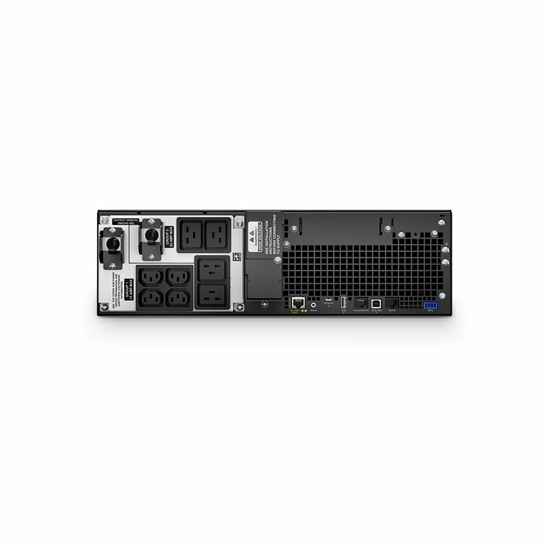 APC® Smart-UPS On-Line 5000VA Rackmount 3U UPS, 4x C13+4x C19 IEC Outlets, Network Card+SmartSlot and 3 Backup Batteries Included