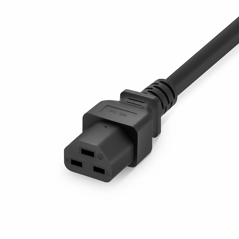 3ft (0.9m) IEC60320 C14 to IEC60320 C21 Heavy-Duty 14AWG 250V/15A Power Cord, Black