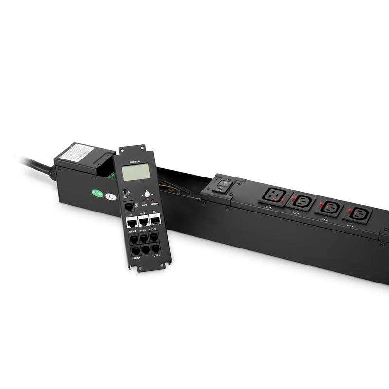 23kW 3-Phase 32A/415V Switched Rack PDU, 21 x C13 & 3 x C19 Outlets, IEC309 32A 3P+N+PE Plug, 10ft Cord, 0U Vertical