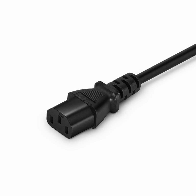 6ft (1.8m) BS 1363 to IEC60320 C13 3 x 0.75mm² 250V/10A Power Cord, Black