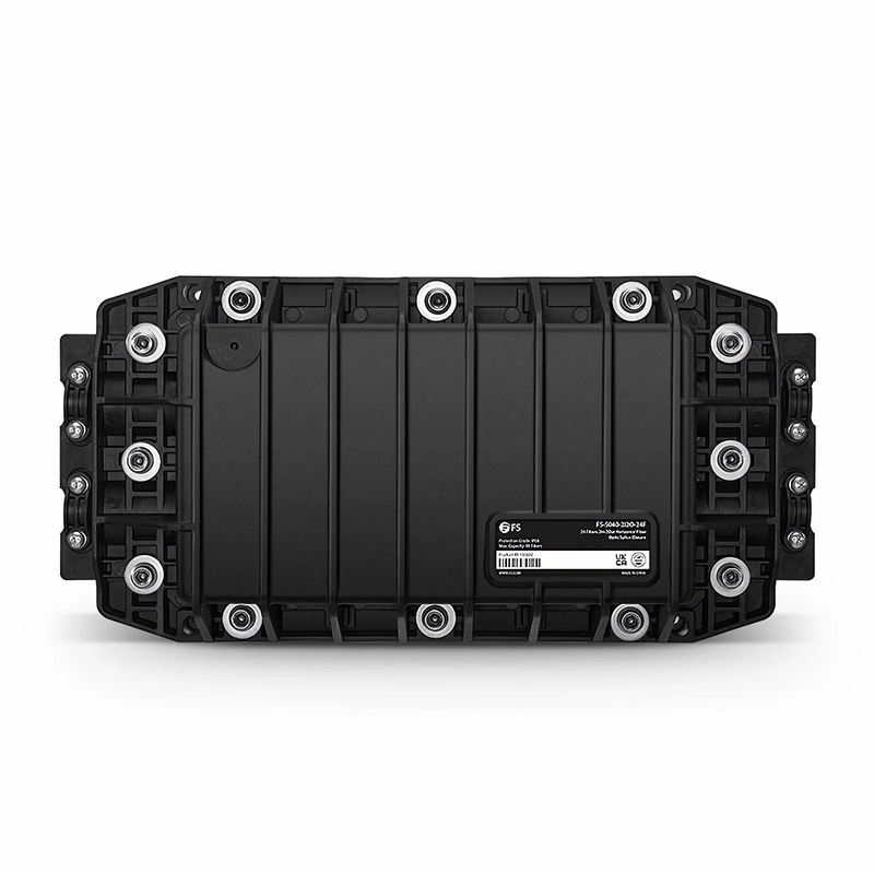96 Fibers 2In-2Out In-Line Fiber Optic Splice Closure, Mechanical Seal, with 1 Pre-installed Fusion Splice Tray