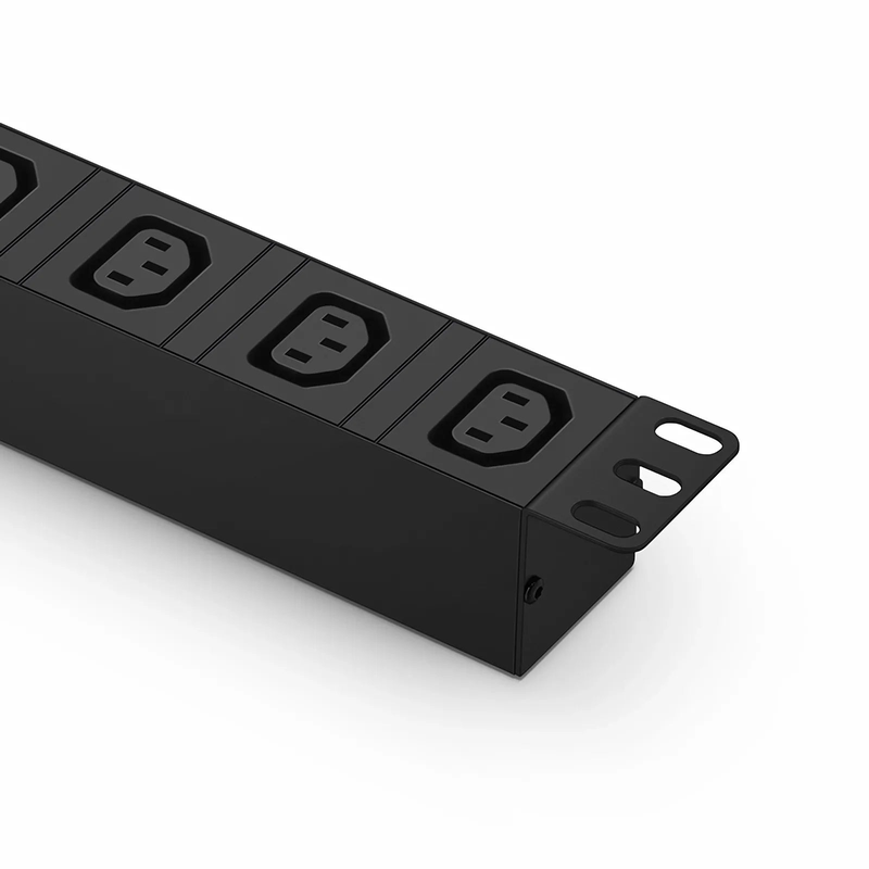 1.8kW Single-Phase 16A/250V Basic Rack PDU, 8 x C13 Outlets, CEE7 Plug, 6.6ft Cord, 1U Rack-Mount
