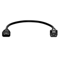 1ft (0.3m) IEC60320 C14 to IEC60320 C13 18AWG 250V/10A Power Extension Cord, Black