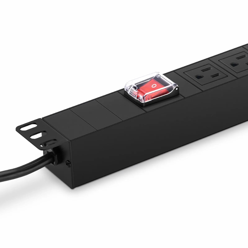 1.88kW Single-Phase 15A/125V Basic Rack PDU, 8 x NEMA 5-15R Outlets, NEMA 5-15P Plug, 6.6ft Cord, 1U Rack-Mount