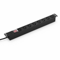 1.8kW Single-Phase 16A/250V Basic Rack PDU, 8 x C13 Outlets, CEE7 Plug, 6.6ft Cord, 1U Rack-Mount