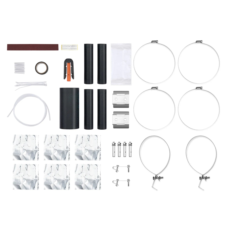 72 Fibers 1In-4Out Dome Fiber Optic Splice Closure, Mechanical Seal and Heat Shrink Seal, with 1 Pre-installed Splice Tray