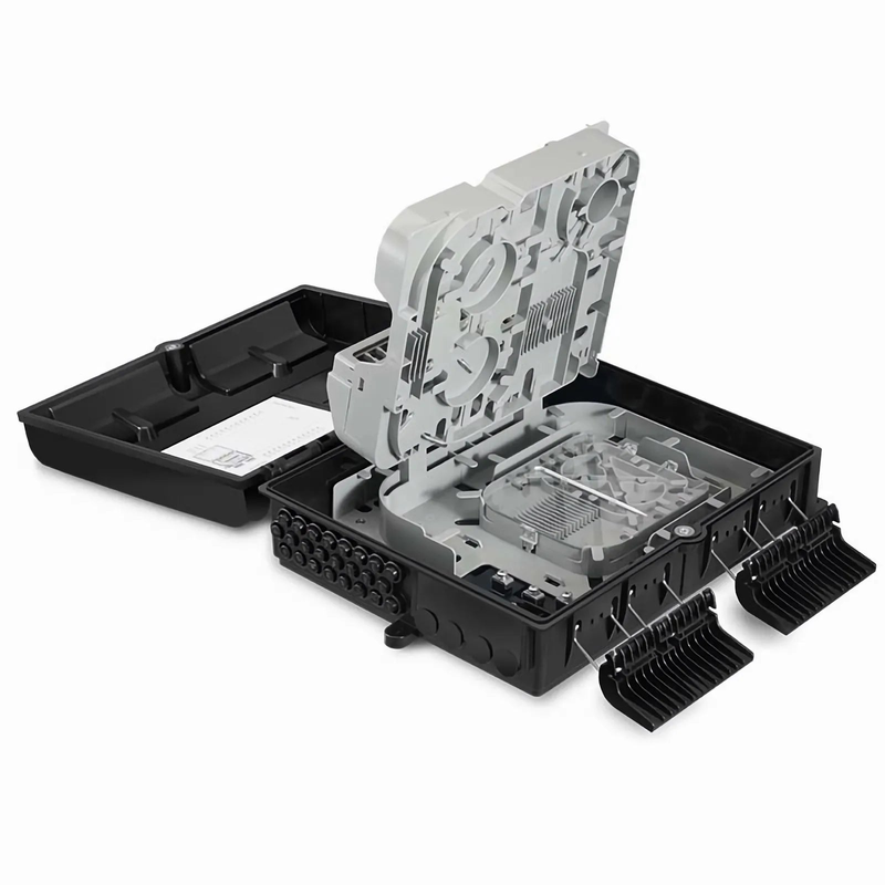 24 Fibers Optic Distribution Box, SC A/U and LC A/U, Plastic, Wall/Pole Mount, Indoor and Outdoor
