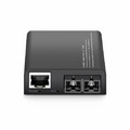 Mini Unmanaged 1x 10/100/1000Base-T RJ45 to 1x 100/1000Base-X Single Mode SC 1310nm 10km Gigabit Ethernet Media Converter, European Plug Standard