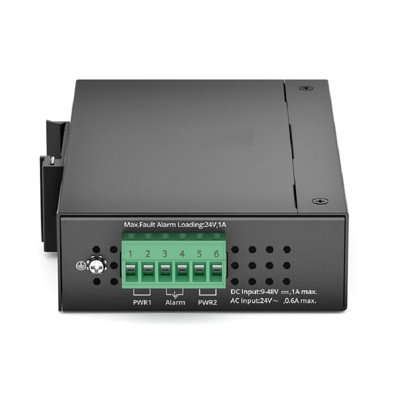 Industrial Managed 1x 10/100/1000Base-T RJ45 to 1x 100/1000/2500Base-X SFP Gigabit Ethernet Media Converter