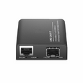 Mini Unmanaged 1x 10/100/1000Base-T RJ45 to 1x 1000Base-X SFP Gigabit Ethernet Media Converter, American Plug Standard
