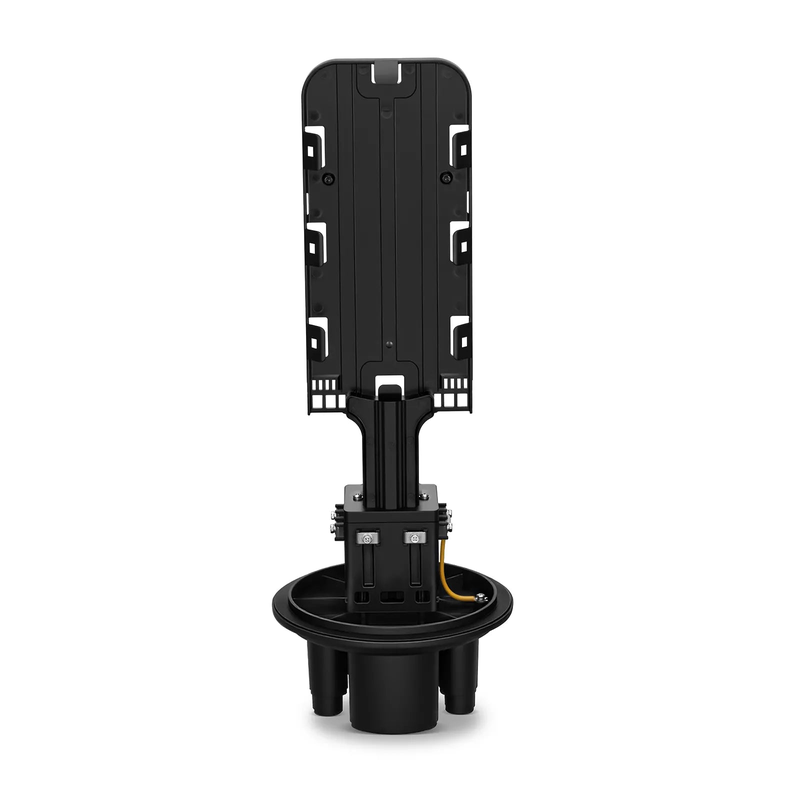 288 Fibers 1In-6Out Dome Fiber Optic Splice Closure, Heat Shrink Seal, with 1 Pre-installed Fusion Splice Tray