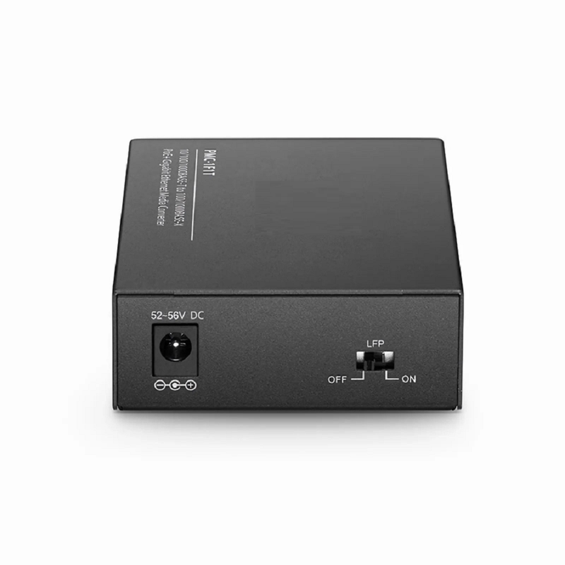 Managed 1x 10/100/1000Base-T RJ45 to 1x 100/1000Base-X SFP Gigabit Ethernet Media Converter, American Plug Standard