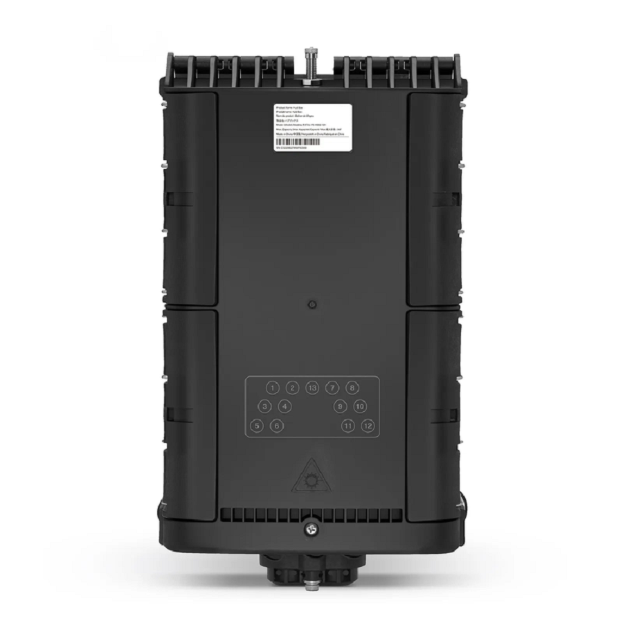 Fully Pre-Terminated Fiber Distribution Hub Box for Quick ODN, 1 Uncut Port, 13 SC/APC Hardened Adapters, Mechanical Seal, Supports 1:2/1:4/1:8 Mini Splitters, PP+GF, IP68, Wall/Pole/Aerial Mount, Indoor/Outdoor