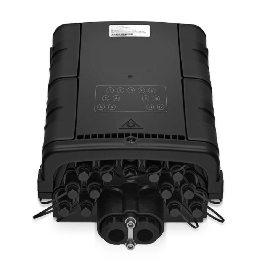 Fully Pre-Terminated Fiber Distribution Hub Box for Quick ODN, 1 Uncut Port, 13 SC/APC Hardened Adapters, Mechanical Seal, Supports 1:2/1:4/1:8 Mini Splitters, PP+GF, IP68, Wall/Pole/Aerial Mount, Indoor/Outdoor