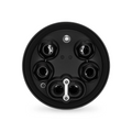 144 Fibers Dome Fiber Optic Splice Closure, 1 Oval Port and 4 Round Ports, Mechanical Seal, with 1 Pre-installed Splice Tray