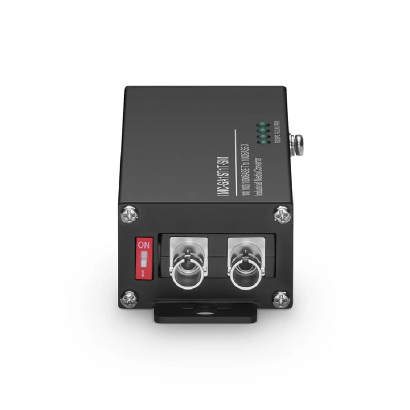 Mini Industrial Unmanaged 1x 10/100/1000Base-T RJ45 to 1x 1000Base-X Single Mode ST 1310nm 20km Gigabit Ethernet Media Converter, British Plug Standard