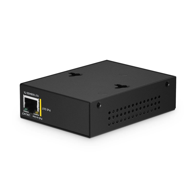 IES1101W-2PD, 1-Port 10/100M Fast Ethernet Long Reach PoE over Coaxial Extender, 1 x BNC Female Input to 1 x PoE+ Output, -20 to 70°C Operating Temperature