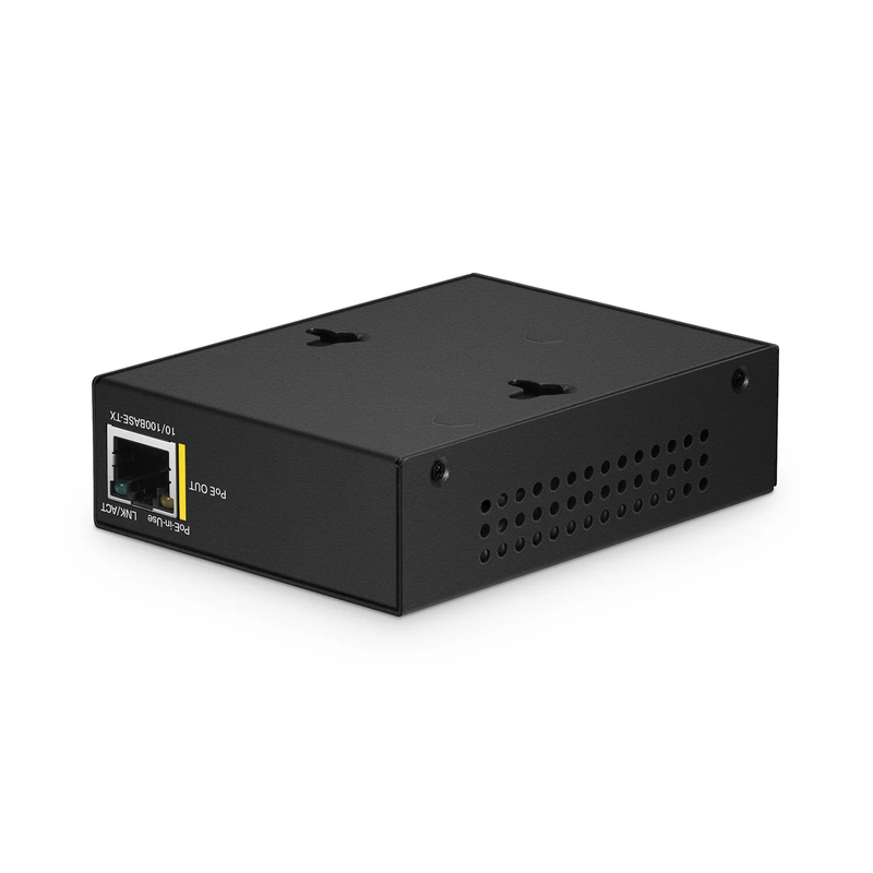 IES1111W-2PD, 1-Port 10/100M Fast Ethernet Long Reach PoE over UTP Extender, 1 x 10/100BASE-T RJ45 Input to 1 x PoE+ Output, -20 to 70°C Operating Temperature