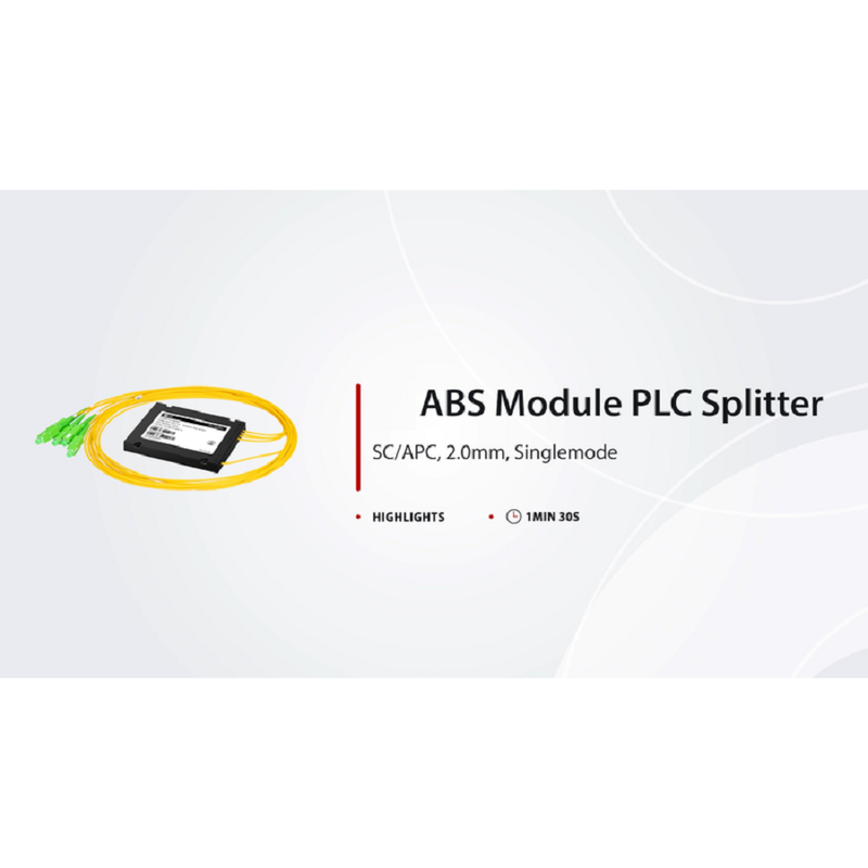 1 x 32 PLC Fiber Splitter, Splice/Pigtailed ABS Module, 2.0mm, SC/APC, Singlemode