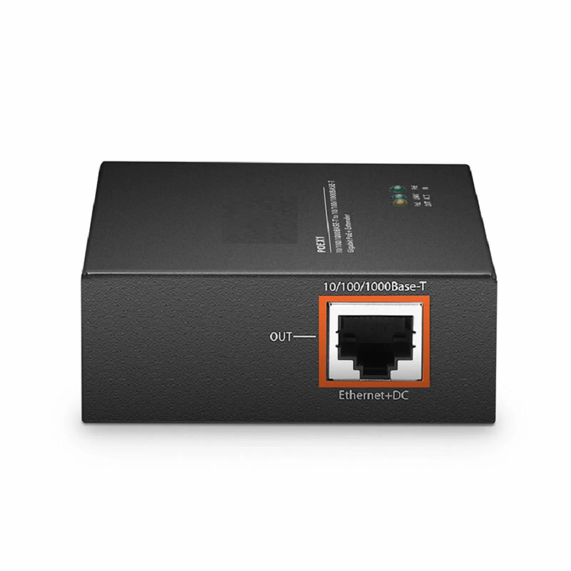 2 Ports 10/100/1000M Gigabit PoE+ Extender, 1 in 1 out, Din-rail/Wall mountable, IEEE 802.3at/802.3af, 0 to 50°C