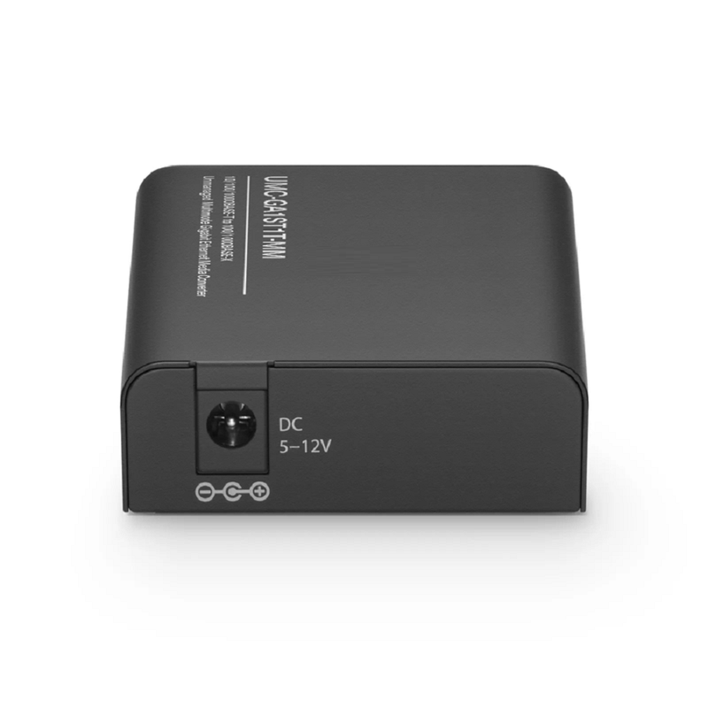 Mini Unmanaged 1x 10/100/1000Base-T RJ45 to 1x 100/1000Base-X Multimode ST 850nm 220/550m Gigabit Ethernet Media Converter, British Plug Standard