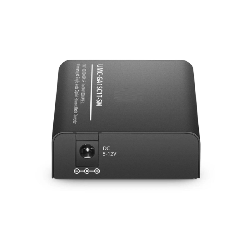 Mini Unmanaged 1x 10/100/1000Base-T RJ45 to 1x 100/1000Base-X Single Mode SC 1310nm 10km Gigabit Ethernet Media Converter, European Plug Standard