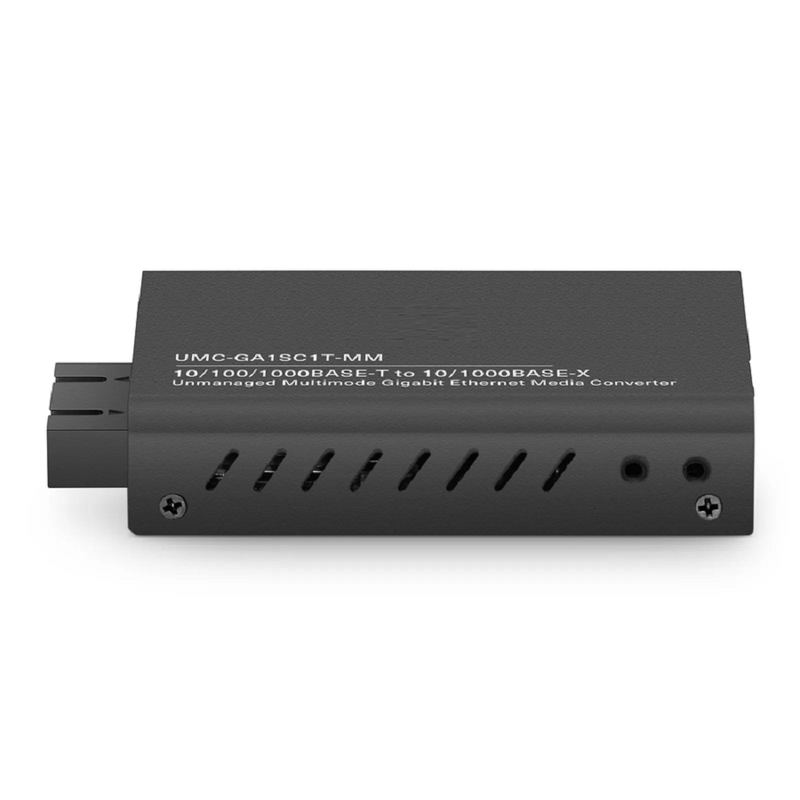 Mini Unmanaged 1x 10/100/1000Base-T RJ45 to 1x 100/1000Base-X Multimode SC 850nm 220/550m Gigabit Ethernet Media Converter, European Plug Standard