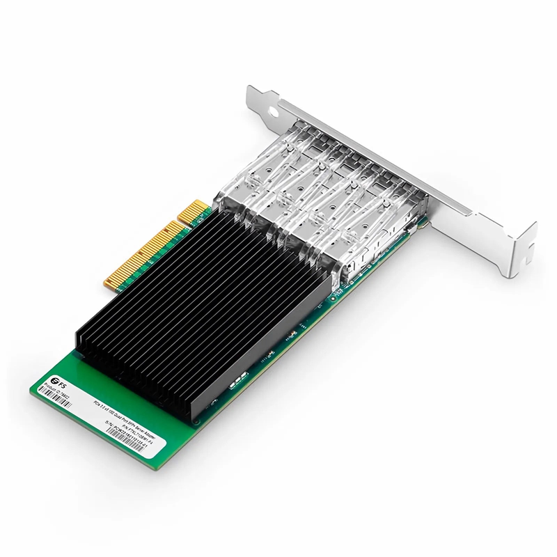 Intel XL710-BM1 Based Ethernet Network Interface Card, 10G Quad-Port SFP+, PCIe 3.0 x 8, Comparable to Intel X710-DA4, Full Height&Low Profile
