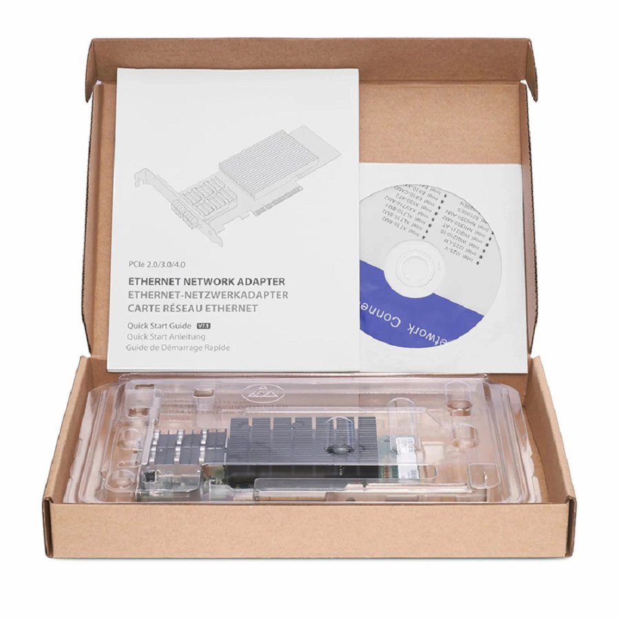 Intel 82599ES Based Ethernet Network Interface Card, 10G Dual-Port SFP+, PCIe 2.0 x8, Comparable to Intel X520-DA2, Full Height&Low Profile