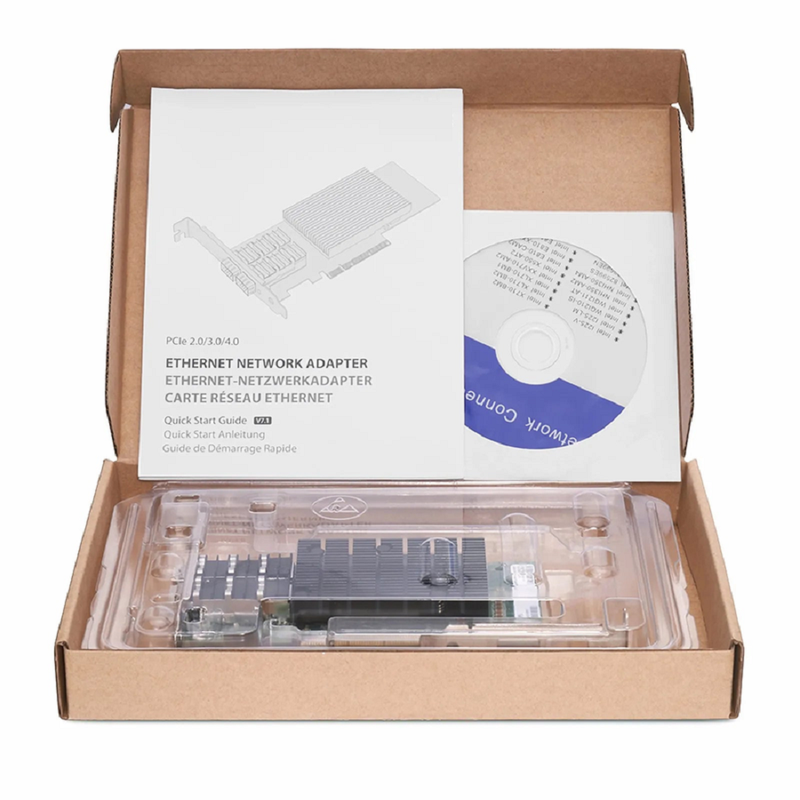 Intel 82599ES Based Ethernet Network Interface Card, 10G Dual-Port SFP+, PCIe 2.0 x8, Comparable to Intel X520-DA2, Full Height&Low Profile