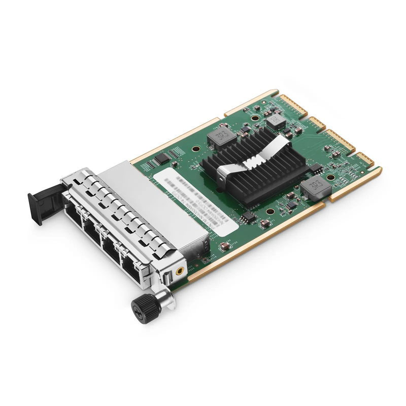 Intel I350-AM4 Based Ethernet Network Interface Card, 1G Quad-Port RJ45, OCP3.0, PCIe 2.0 x4, Comparable to Intel I350-T4, Tall&Short Bracket