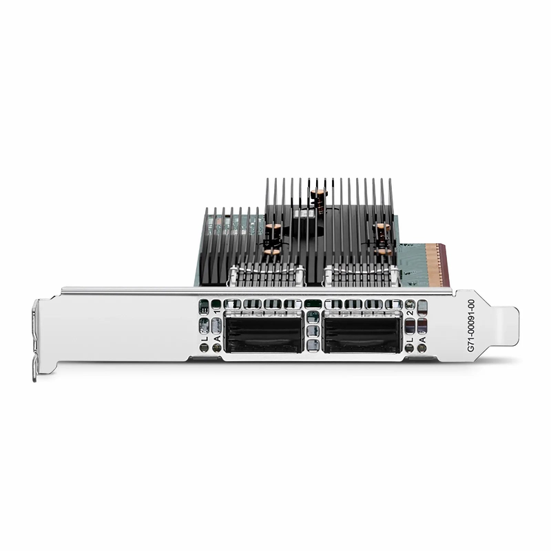 Broadcom® BCM957608-P2200GQF00 Ethernet Network Interface Card, 200G Dual-Port QSFP112, PCIe 5.0 x 16, Standard & Low Profile