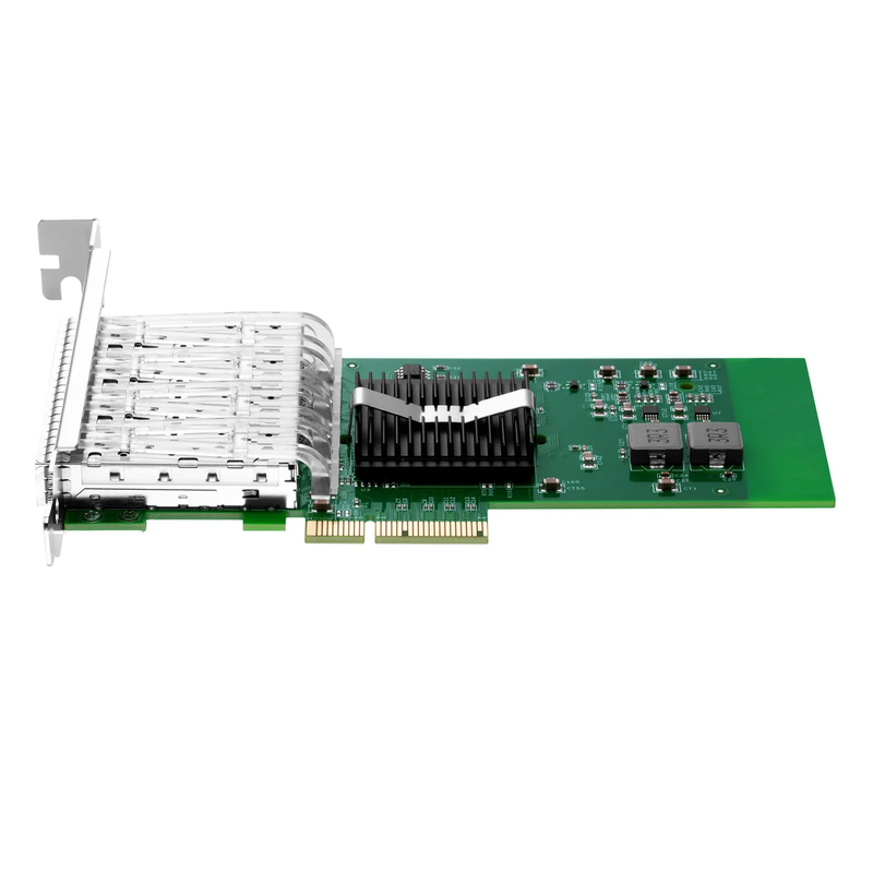 Intel I350-AM4 Based Ethernet Network Interface Card, 1G Quad-Port SFP, PCIe 2.0 x4, Comparable to Intel I350-F4, Tall&Short Bracket