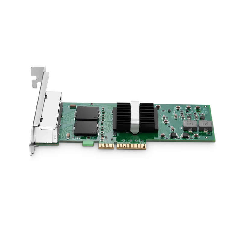 Intel I350-AM4 Based Ethernet Network Interface Card, 1G Quad-Port RJ45, PCIe 2.0 x4, Comparable to Intel I350-T4V2, Tall&Short Bracket