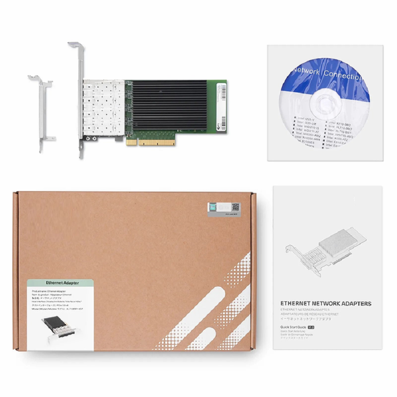 Intel E810-CAM2 Based Ethernet Network Interface Card, 100G Dual-Port QSFP28, PCIe 4.0 x 16, Comparable to Intel E810-CQDA2, Full Height&Low Profile