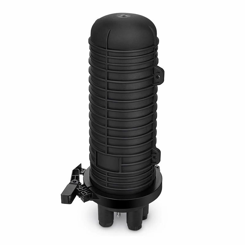 144 Fibers 2In-4Out Dome Fiber Optic Splice Closure, Mechanical Seal, with 1 Pre-installed Fusion Splice Tray