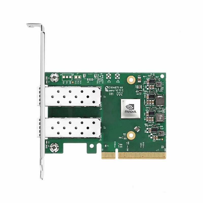 NVIDIA Mellanox MCX631102AS-ADAT ConnectX®-6 Lx EN Adapter Card, 25GbE Dual-Port SFP28, PCIe 4.0 x 8, Secure Boot, No Crypto, Tall&Short Bracket