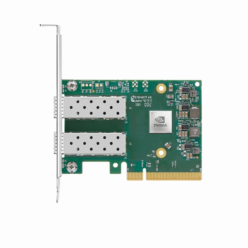 NVIDIA Mellanox MCX631102AN-ADAT ConnectX®-6 Lx EN Adapter Card, 25GbE Dual-Port SFP28, PCIe 4.0 x 8, Tall&Short Bracket