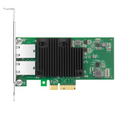 Intel X550-AT2 Based Ethernet Network Interface Card, 10GBase-T Dual-Port, PCIe 3.0 x 4, Comparable to Intel X550-T2, Full Height&Low Profile