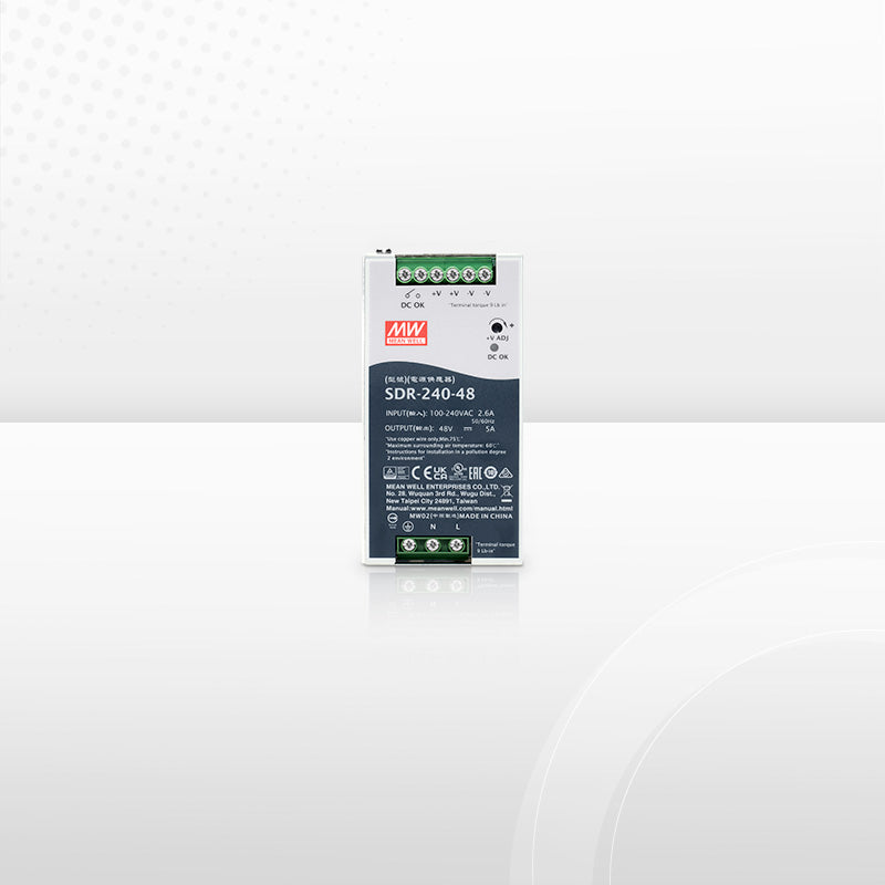 240W 48VDC Slim DIN Rail High-Performance Industrial Power Supply with PFC Function