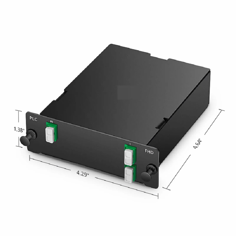1 x 2 PLC Fiber Splitter, Standard FHDâ„¢ Cassette SC/APC, Singlemode, for Optical LAN