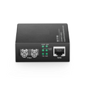 Unmanaged 1x 10/100/1000Base-T RJ45 to 1x 1000Base-X Multimode ST 850nm 220/550m Gigabit Ethernet Media Converter, American Plug Standard