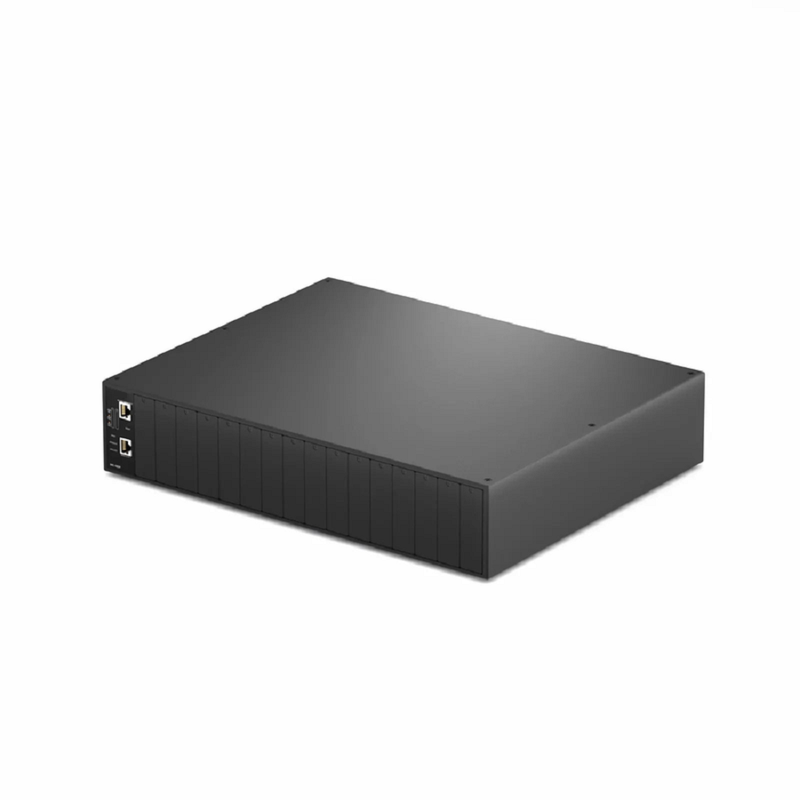16 Managed Media Converter Chassis, 2U Rack Mount, Single Power AC 100-240V