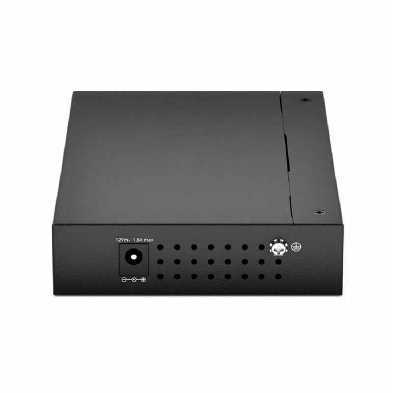 Managed 1x 100M/1G/2.5G/5G/10GBase-T RJ45 to 1x 10GBase-X SFP+ 10Gigabit Ethernet Media Converter, American Plug Standard
